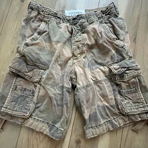 Abercrombie Cargo Shorts Mens 31 Camo Y2K Military Utility Pockets A&F